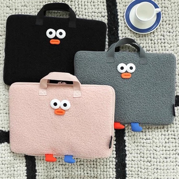 Romane Eyes monster computer tote bag - black - Picture 1 of 3